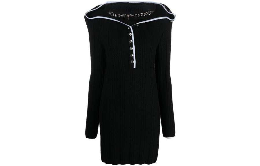 Y/Project Y/Project ruffle-collar merino wool minidress
