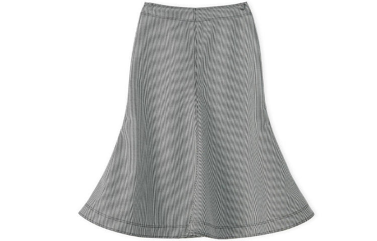 LOEWE Casual Long Skirts Women's Black/White Moderate Mid Length Bodycon Skirt