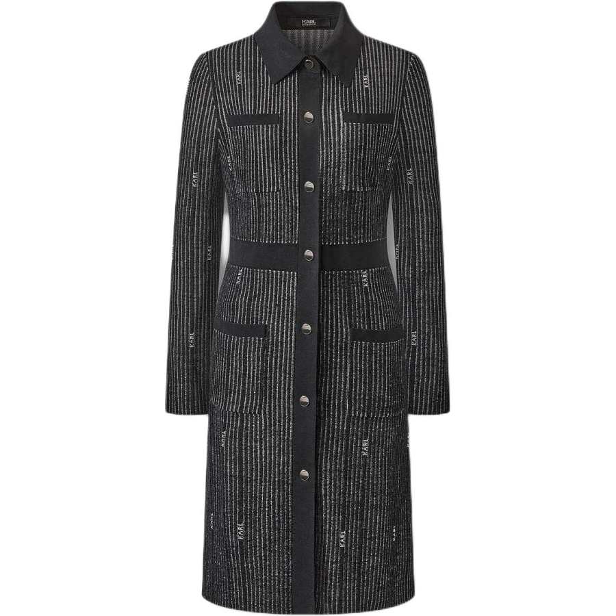 KARL LAGERFELD / Karl Lagerfeld Jeans Long Sleeved Dress Women's Black White