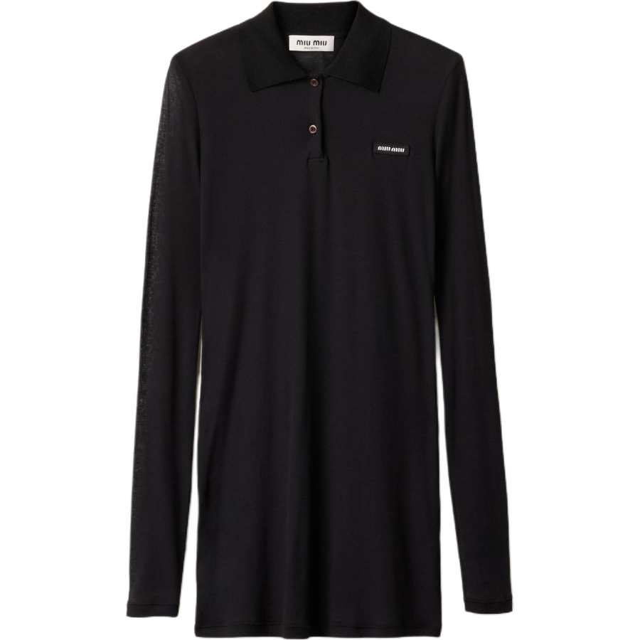 MIU MIU Long Sleeved Dress Women's Black