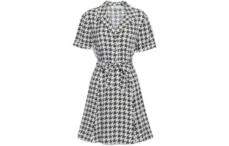 COACH Short Sleeved Dress Women's White