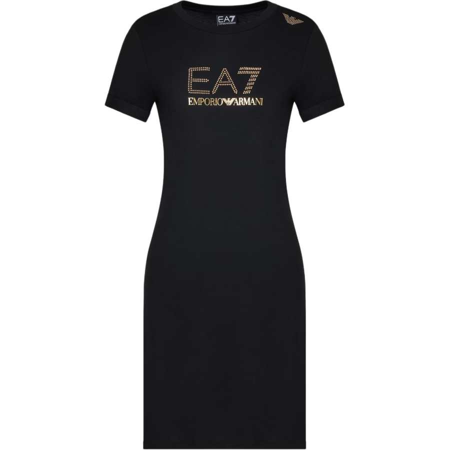 EMPORIO ARMANI EA7 Short Sleeved Dress Women's Black