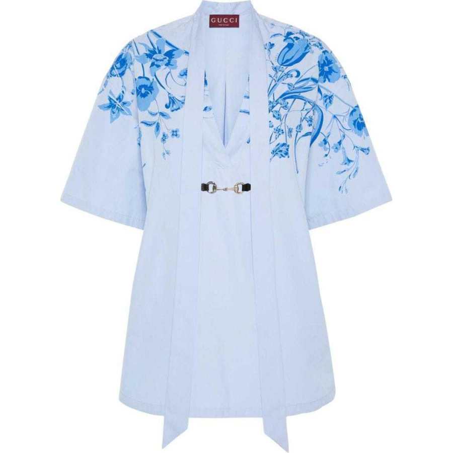 GUCCI Horsebit Detail Poplin Dress