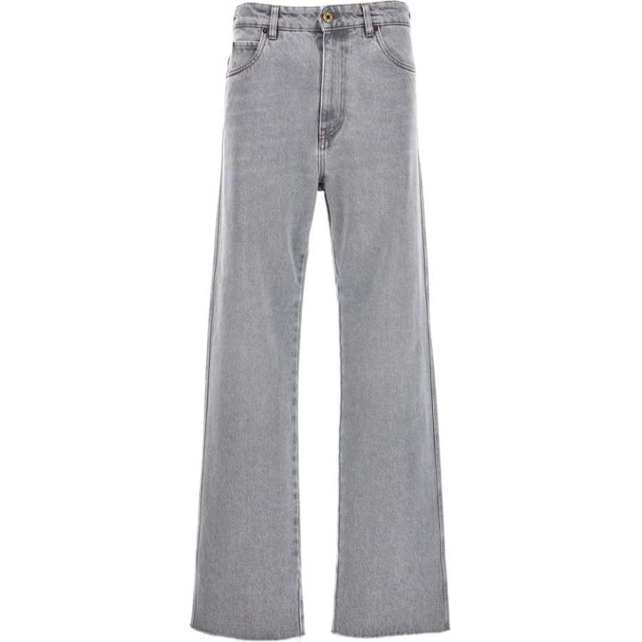 MIU MIU Jeans Women's Gray Moderate Straight Fit Pants