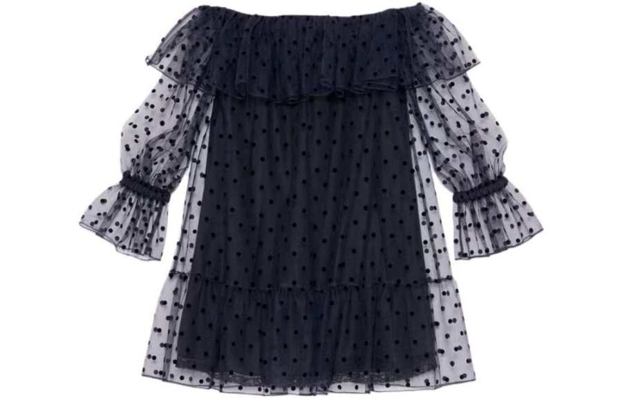 GUCCI SS23 Long Sleeved Dress Women's Black