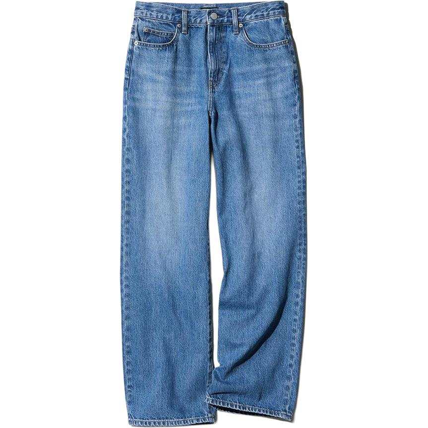 UNIQLO Jeans Women's Lake Blue Moderate Straight Fit Pants