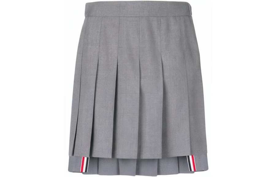 THOM BROWNE THOM BROWNE· Leather Short Skirts Summer Women's Gray