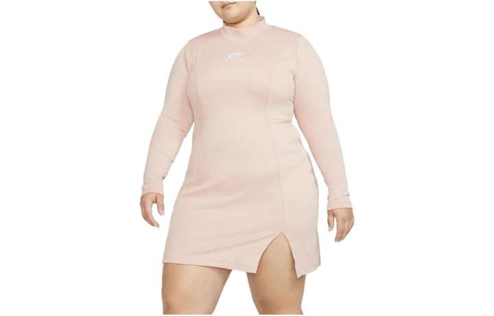 Nike Nike Long Sleeved Dresses Women's Pink Stand Collar Moderate Short