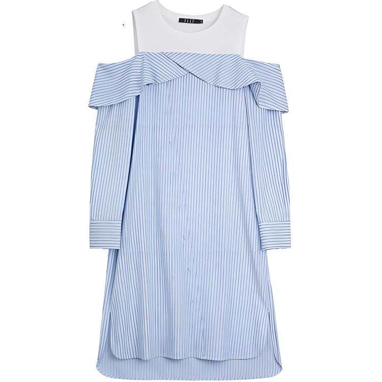 ELLE Long Sleeved Dress Women's Blue
