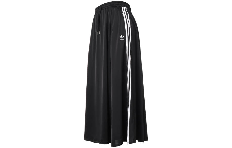 adidas originals Women's Satin Long Skirt Black