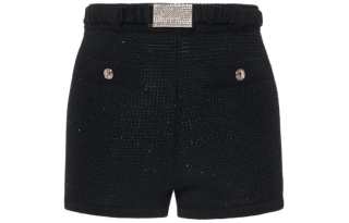 Alessandra Rich Sequin Embellished Slim Fit Shorts