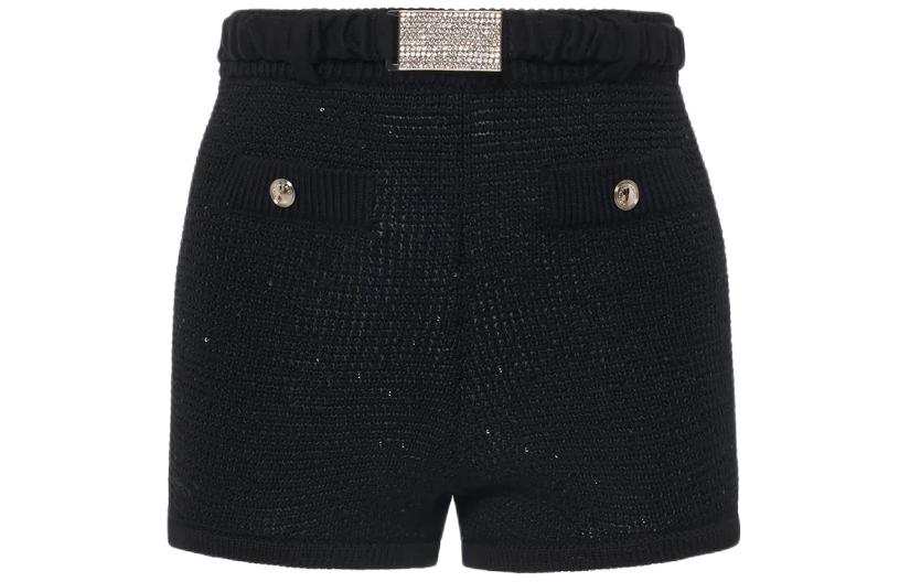 Alessandra Rich Sequin Embellished Slim Fit Shorts