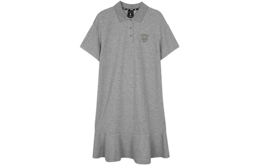 Skechers Short Sleeved Dress Women's Medium Heather Gray