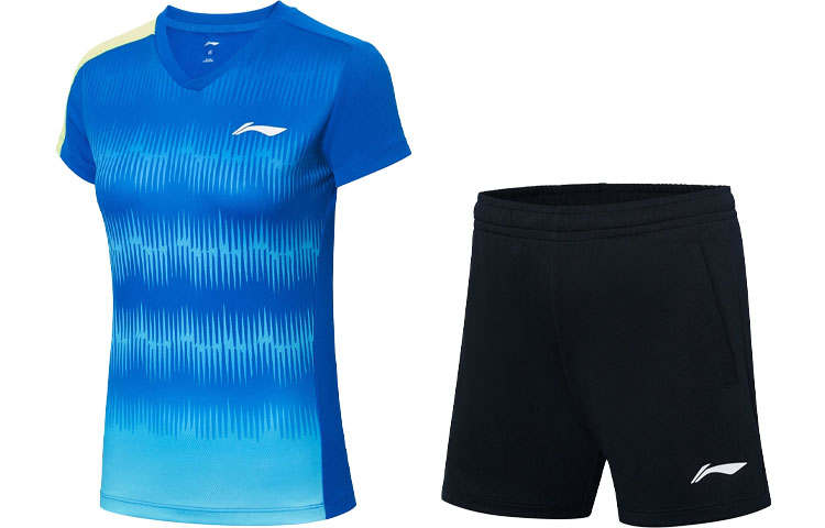 Li-Ning Li Ning Badminton Collection Casual Suits Women's Crystal Blue V Neck Moderate Other