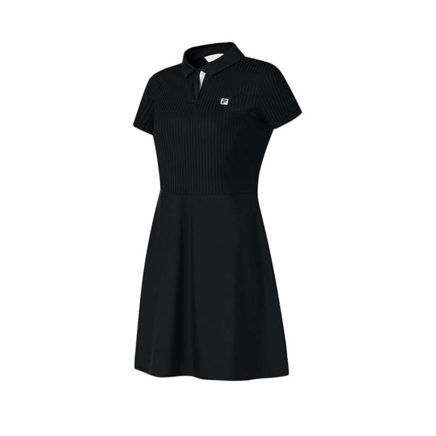 FILA Golf Short Sleeved Dress Women's Pitch Black