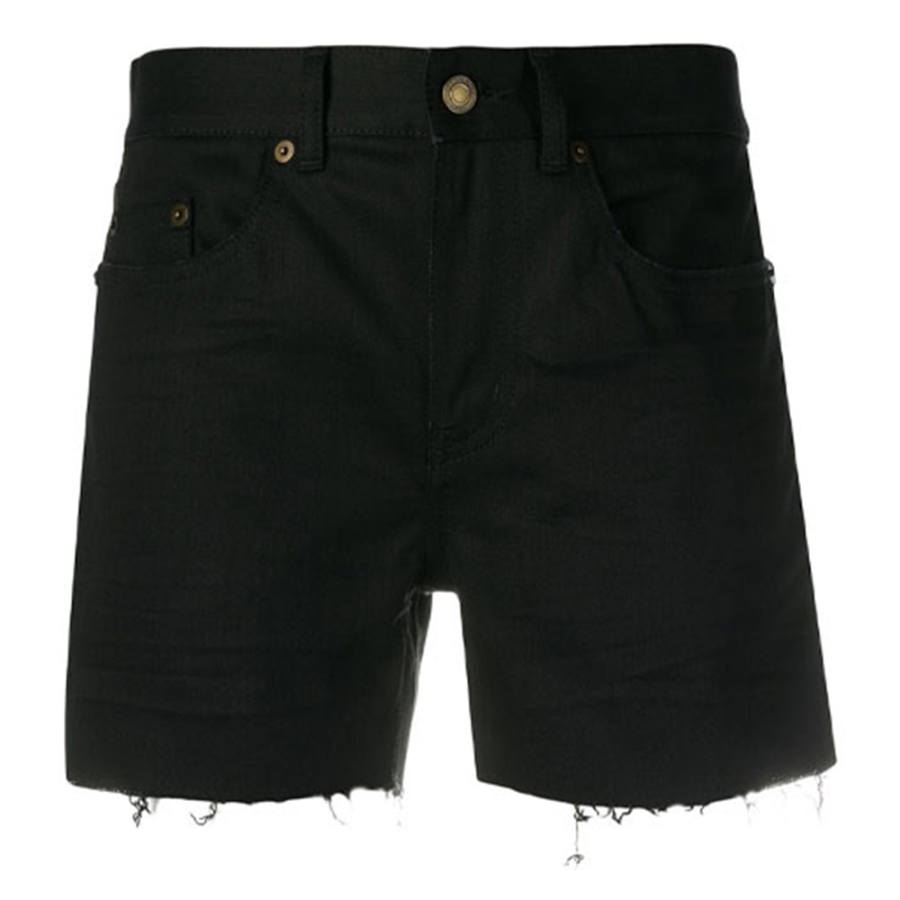 SAINT LAURENT SAINT LAURENT Distressed Denim Shorts