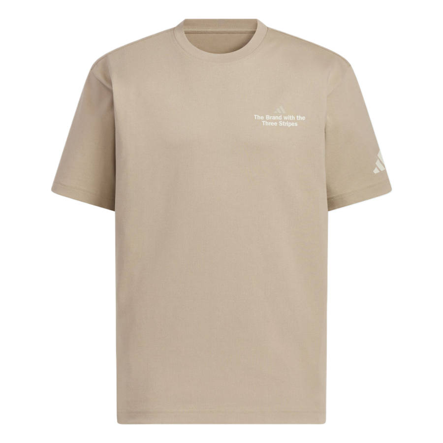 Adidas Adidas GFX SHORT SLEEVE T SHIRT T Shirt Men's White Umber Brown