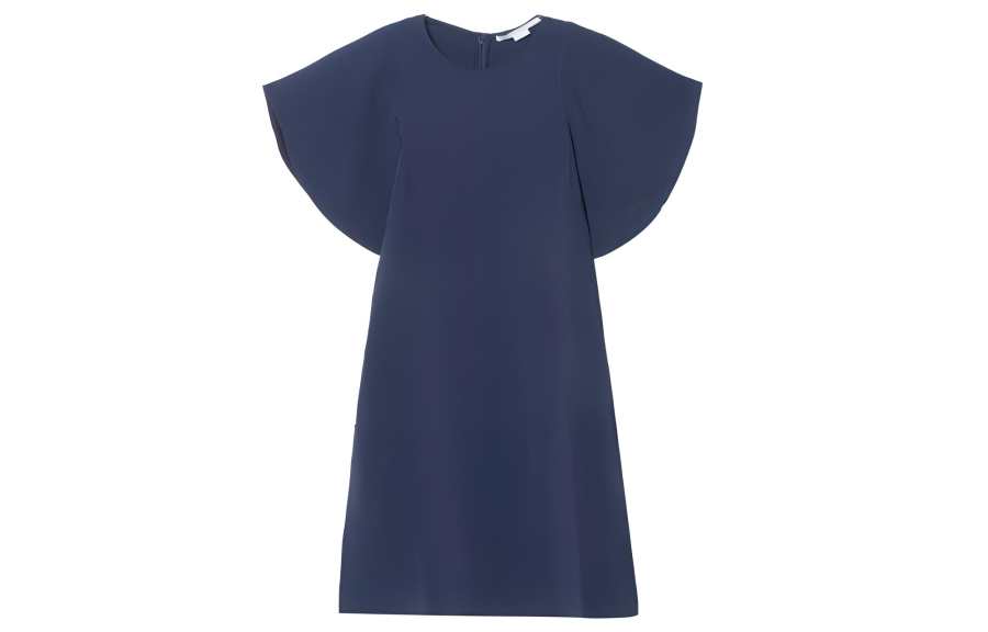 Stella McCartney FW23 Short Sleeved Dress Women's Marine Blue