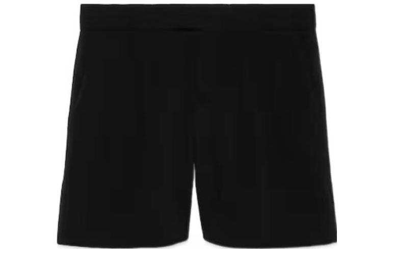 GUCCI Gucci logo-appliqué wool shorts