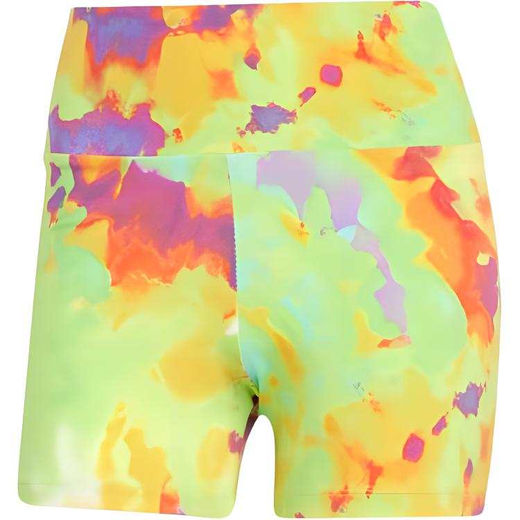 Adidas Adidas TIE DYED SHORT LEGGINGS Casual Shorts Women's Yellow/Multicolor