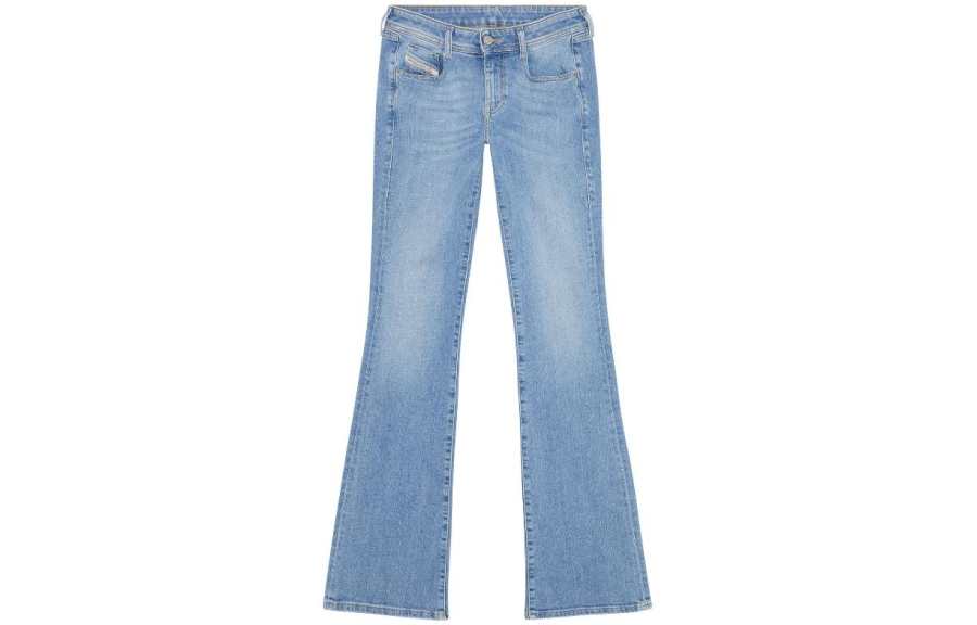 DIESEL Jeans Women's Blue Moderate Flared Pants