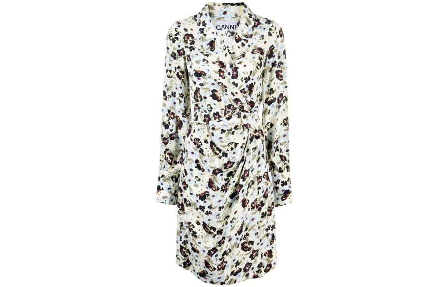 GANNI Long sleeve Floral print Dress