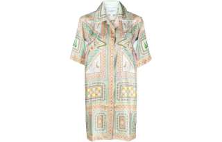 Casablanca Le Labyrinthe silk shift dress