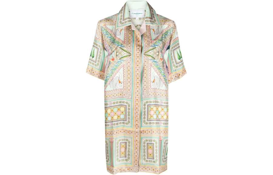 Casablanca Le Labyrinthe silk shift dress