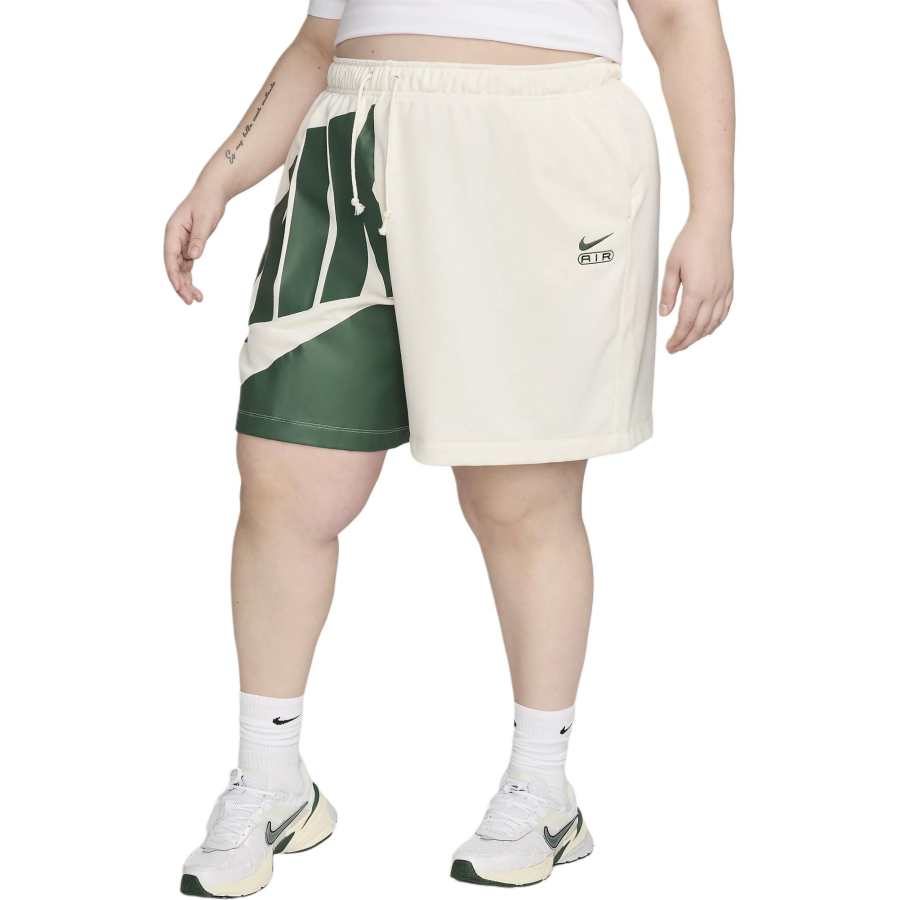 Nike Nike AirWomen's Mid Rise 6' French Terry Shorts Plus Size Casual Shorts Women's Light Ivory White