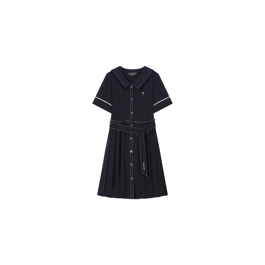 Teenie Weenie Short Sleeved Dress Women's Navy Blue