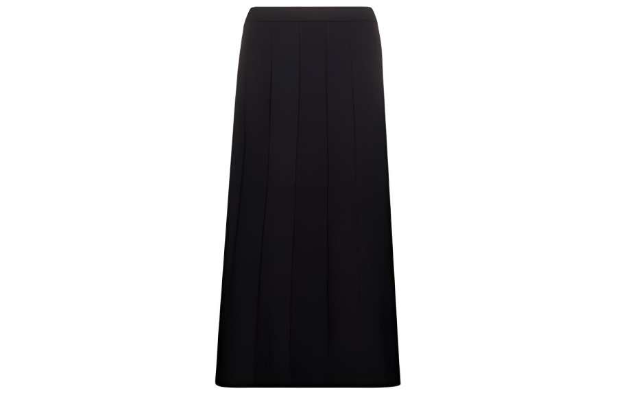 Y-3 Y 3 Casual Long Skirts Women's Black Moderate Pleated Skirt