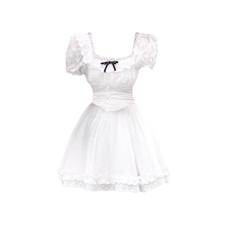 Dear Zhazha Short Sleeved Dress Women's White