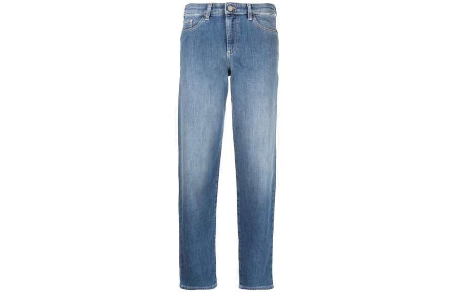 EMPORIO ARMANI 【Previous Season】logo-print straight-leg jeans