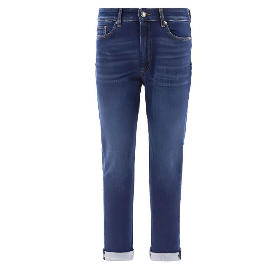 SportMax Jeans Women's Dark Blue Moderate Straight Fit Pants
