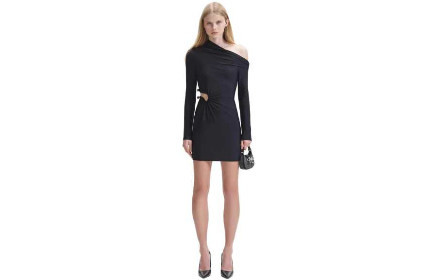 Self-portrait Self portrait Cut out Asymmetric Minidress