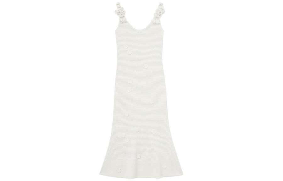 Self-portrait Self portrait Sleeveless Dress Women's Pure White