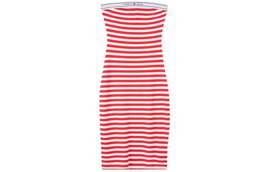Tommy Hilfiger Sleeveless Dress Women's Red White