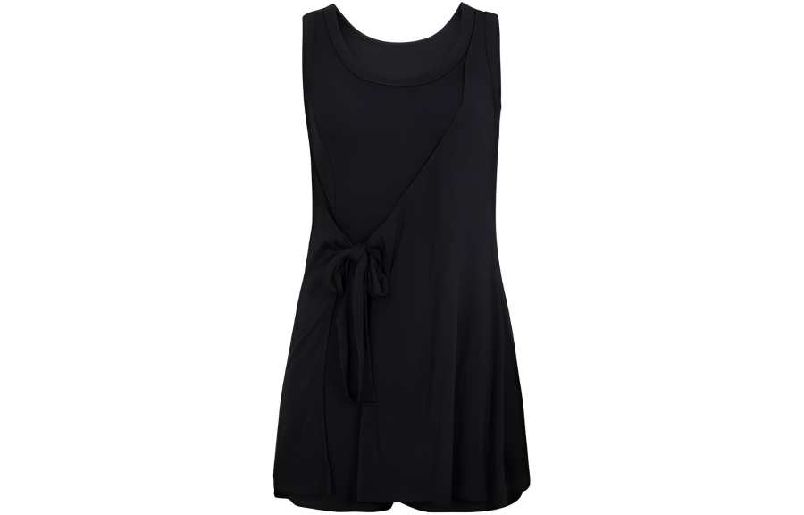 Lululemon Sleeveless Dresses Women's Black/Blk Crew Neck Moderate Short