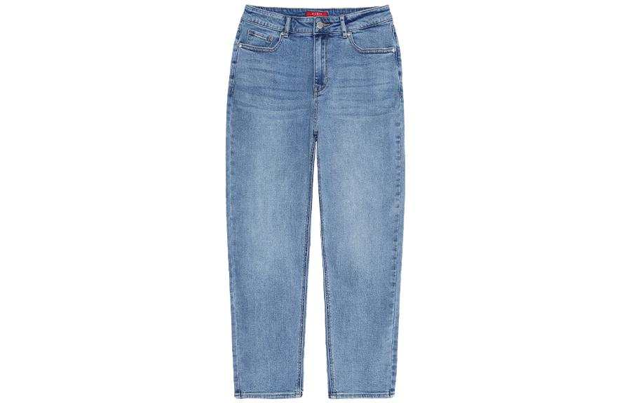 GUESS Jeans Women's Blue Moderate Straight Fit Pants