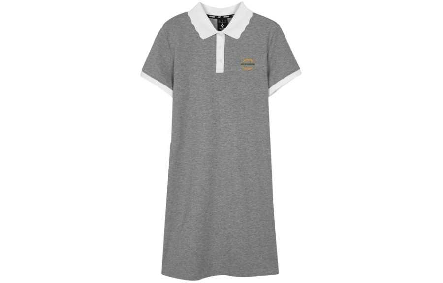 Skechers Short Sleeved Dress Women's Medium Heather Gray