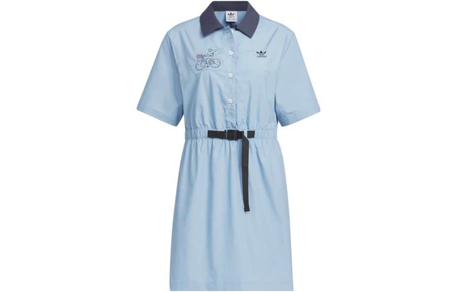 Adidas Originals Short Sleeved Dress Women's Blue