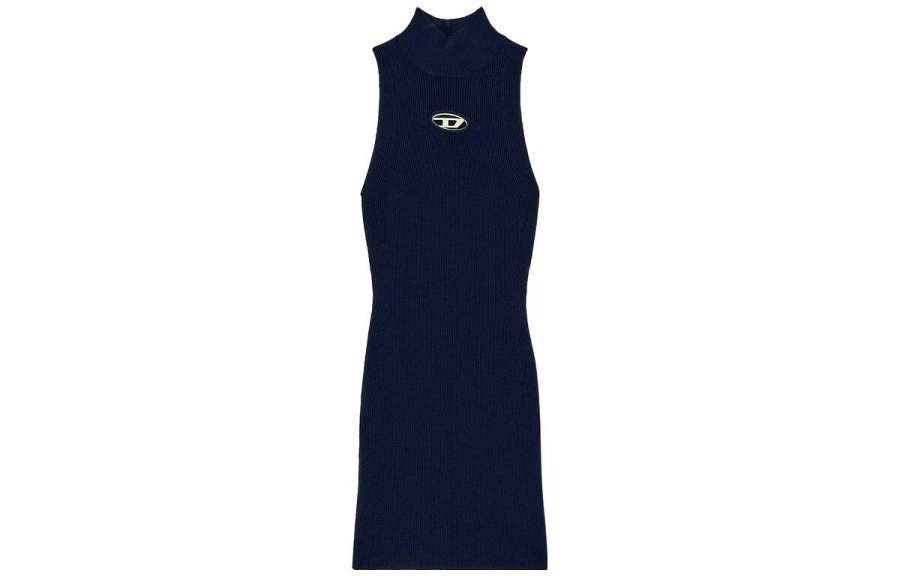 DIESEL M Onervax Mock Neck Ribbed Dress
