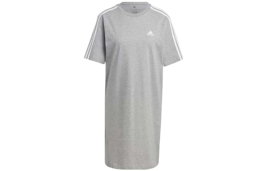 Adidas Adidas Short Sleeved Dresses Women's Gray Moderate Mid Length