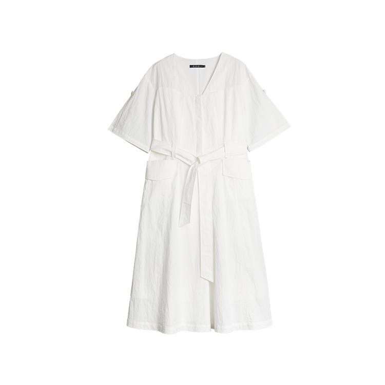 ELLE Short Sleeved Dress Women's White