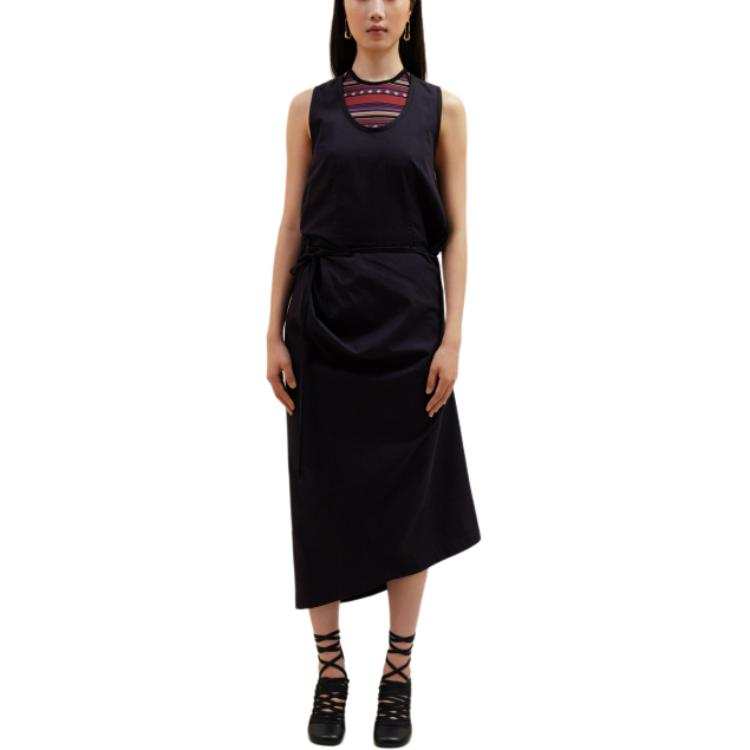 Lemaire Sleeveless Cotton Wrap Dress