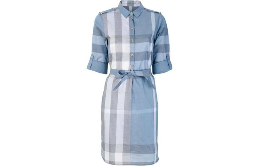 Burberry SS21 Long Sleeved Dress Women's Light Blue