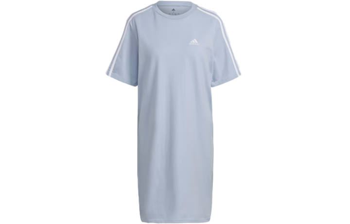 Adidas Adidas Essential Short Sleeved Dresses Women's Light Blue Crew Neck Moderate Short