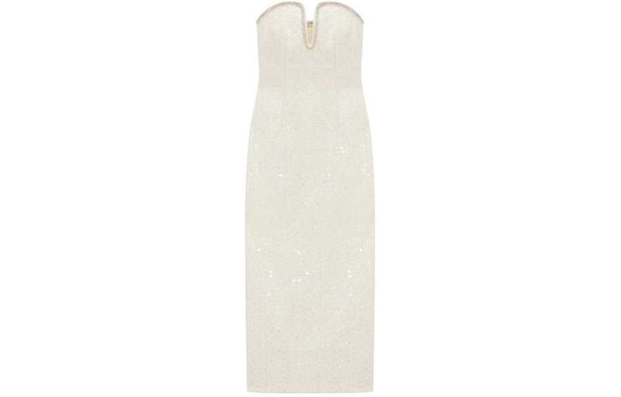 Self-portrait Self portrait Sleeveless Dress Women's Ivory White