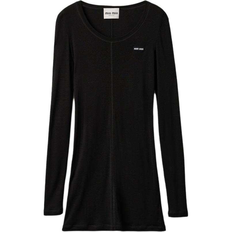 MIU MIU MIU MIU Logo patch Dress