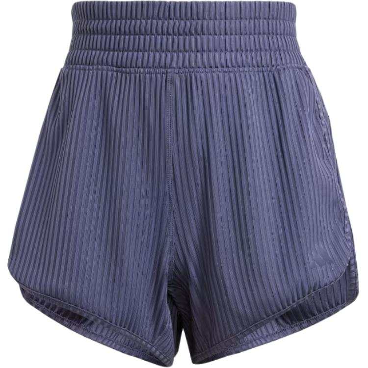 Adidas Adidas Free Shipping With AdiClub Pacer All Gym Seasonal Rib High-Rise Tonal 3-Stripes Shorts
